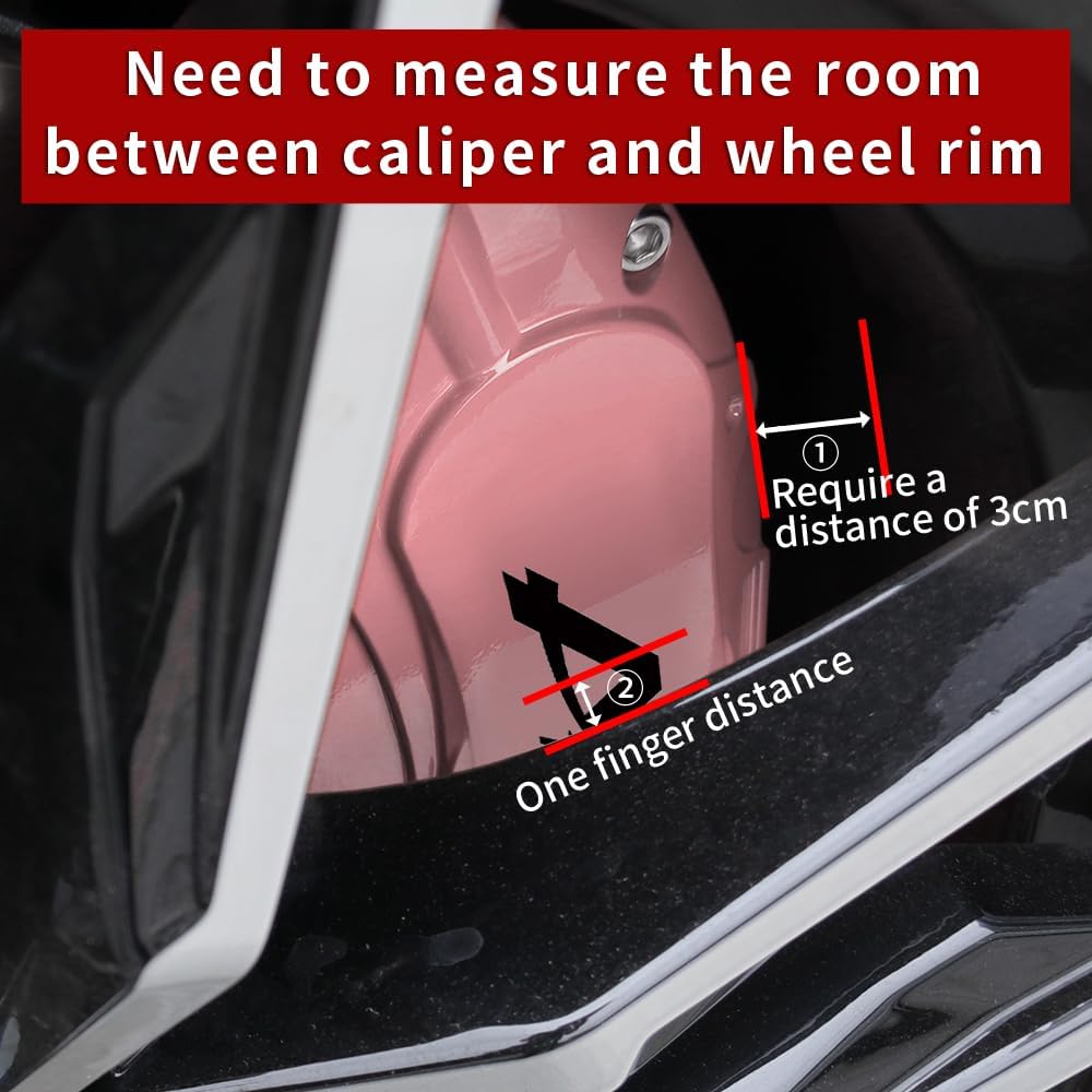 Car aluminum alloy special car special buckle screw fixed caliper cover (4PCS luxury upgrade version)