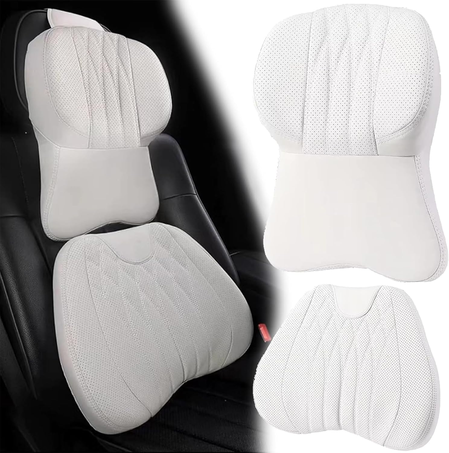 Car headrest neck pillow car cushion cushion four seasons universal pillow seat back waist support