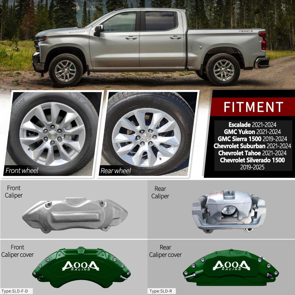 Car aluminum alloy special car special buckle screw fixed caliper cover (4PCS luxury upgrade version)