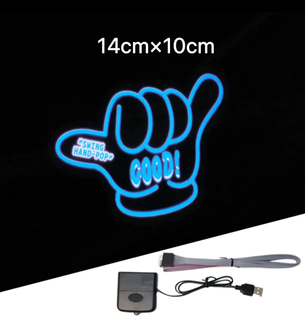 Creative car luminous car stickers triangle window front and rear windshield personalized bright stickers