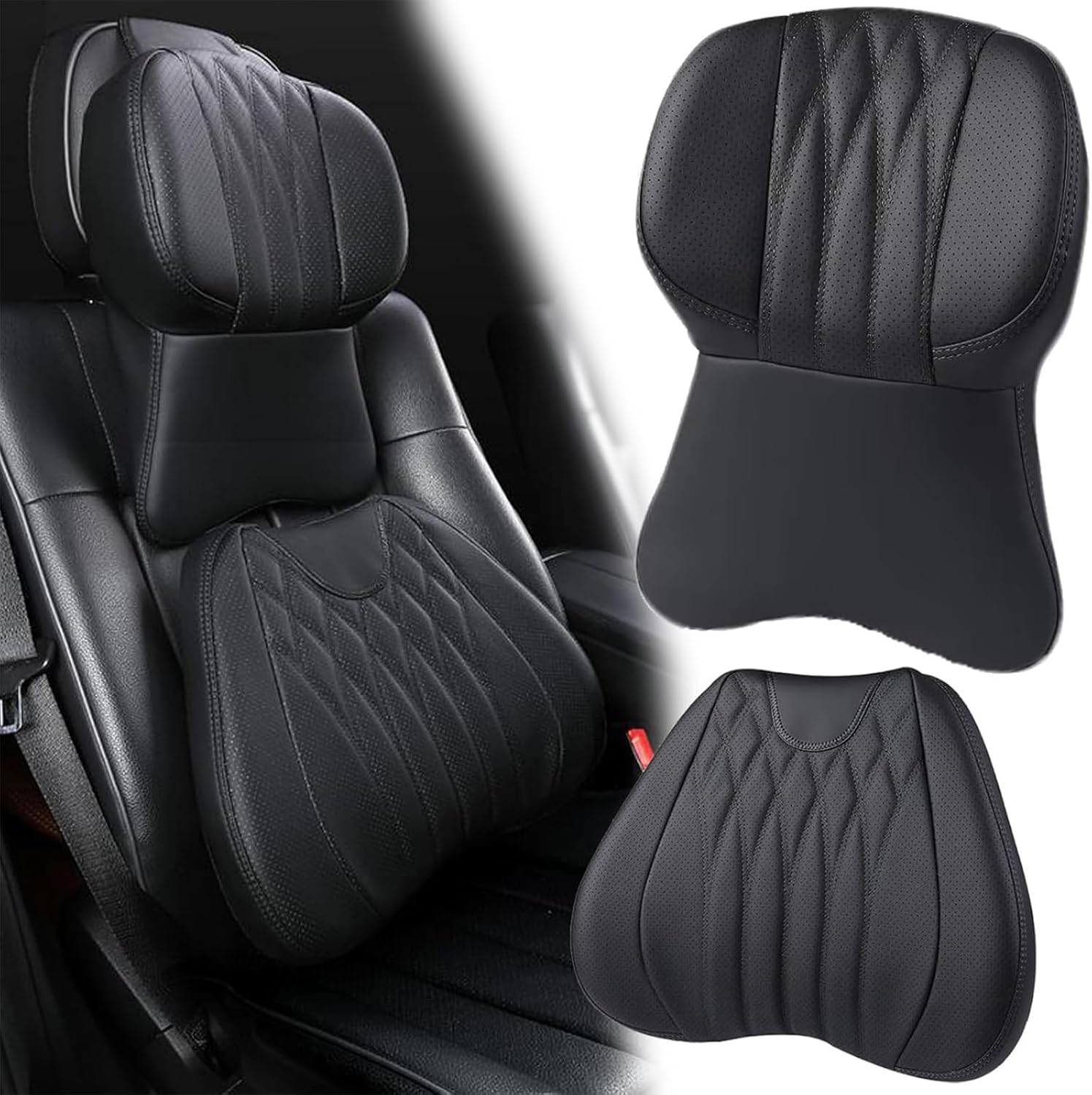 Car headrest neck pillow car cushion cushion four seasons universal pillow seat back waist support