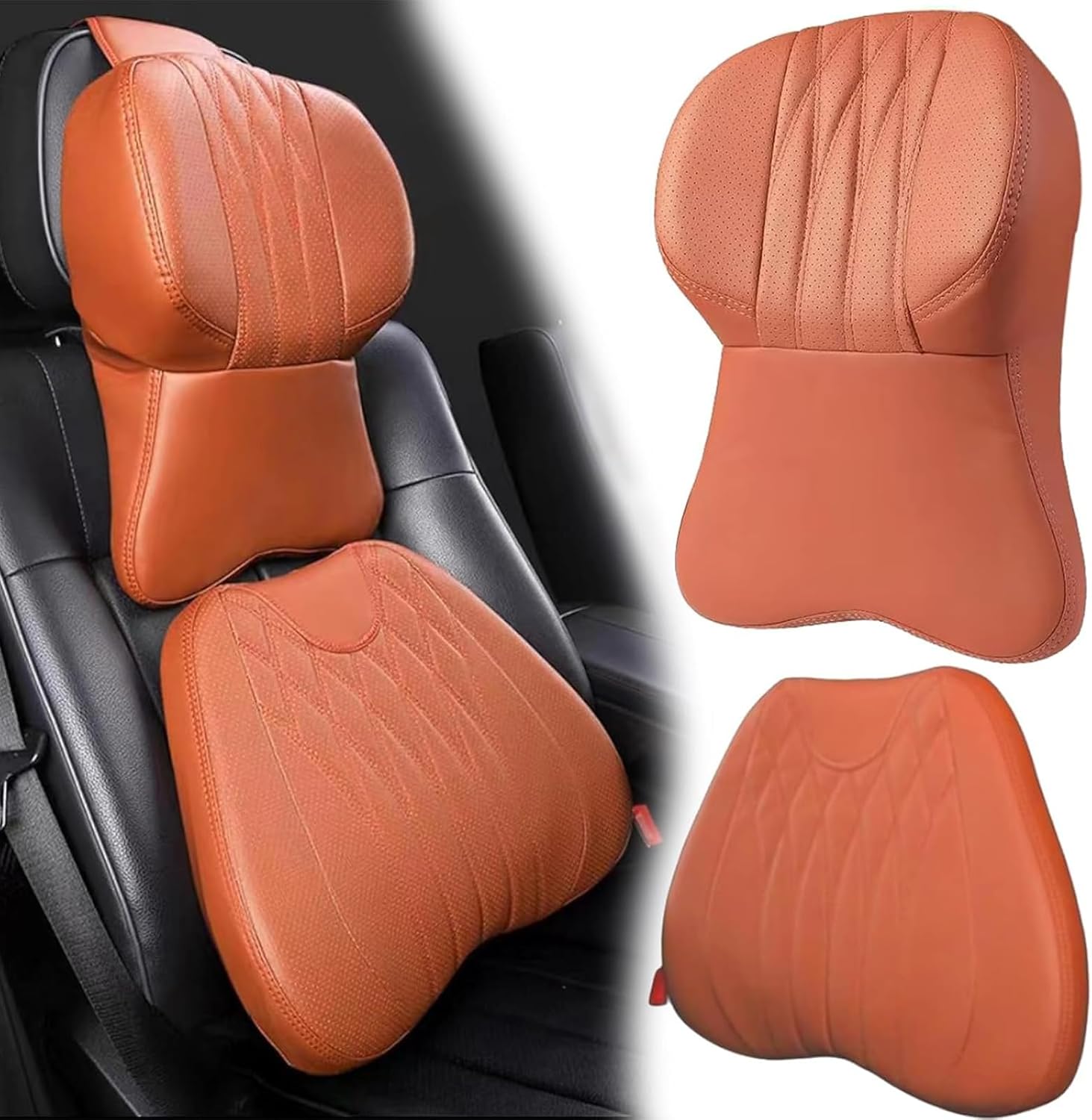 Car headrest neck pillow car cushion cushion four seasons universal pillow seat back waist support