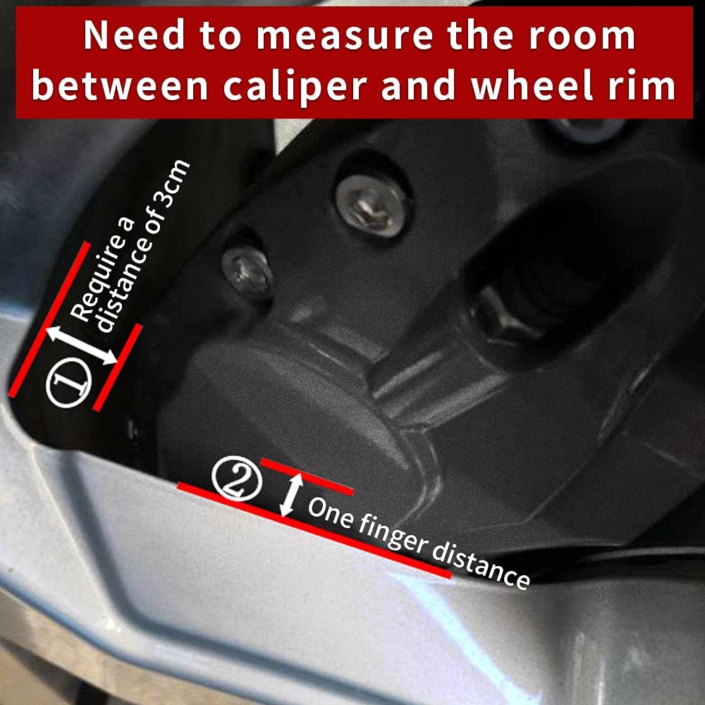 Automobile aluminum alloy caliper cover special car special buckle screw fixed caliper cover (4PCS)