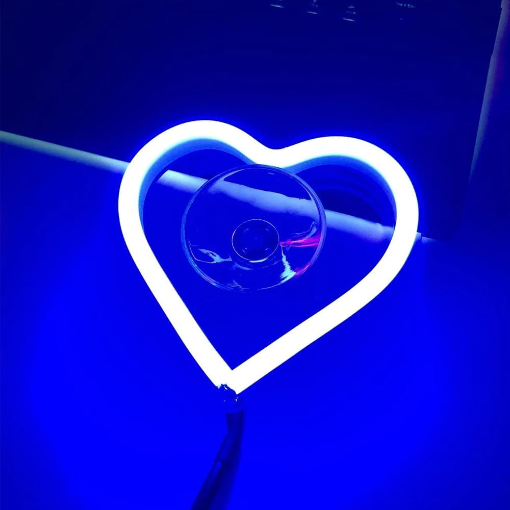 Car LED ambient light, triangular window light (blue heart pattern)