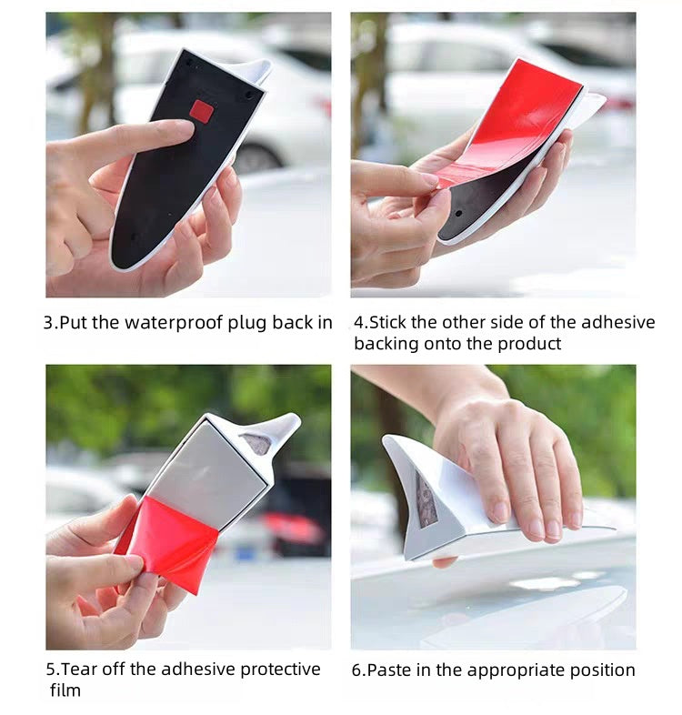 Car shark fin decorative lights Car antenna modification lights