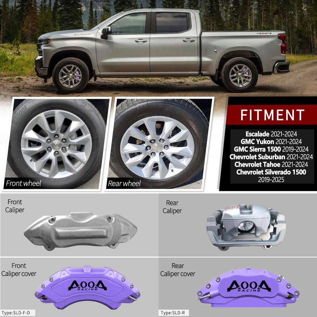 Car aluminum alloy special car special buckle screw fixed caliper cover (4PCS luxury upgrade version)