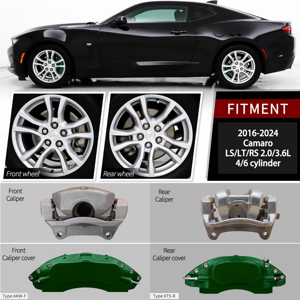 Automobile aluminum alloy caliper cover special car special buckle screw fixed caliper cover (4PCS)