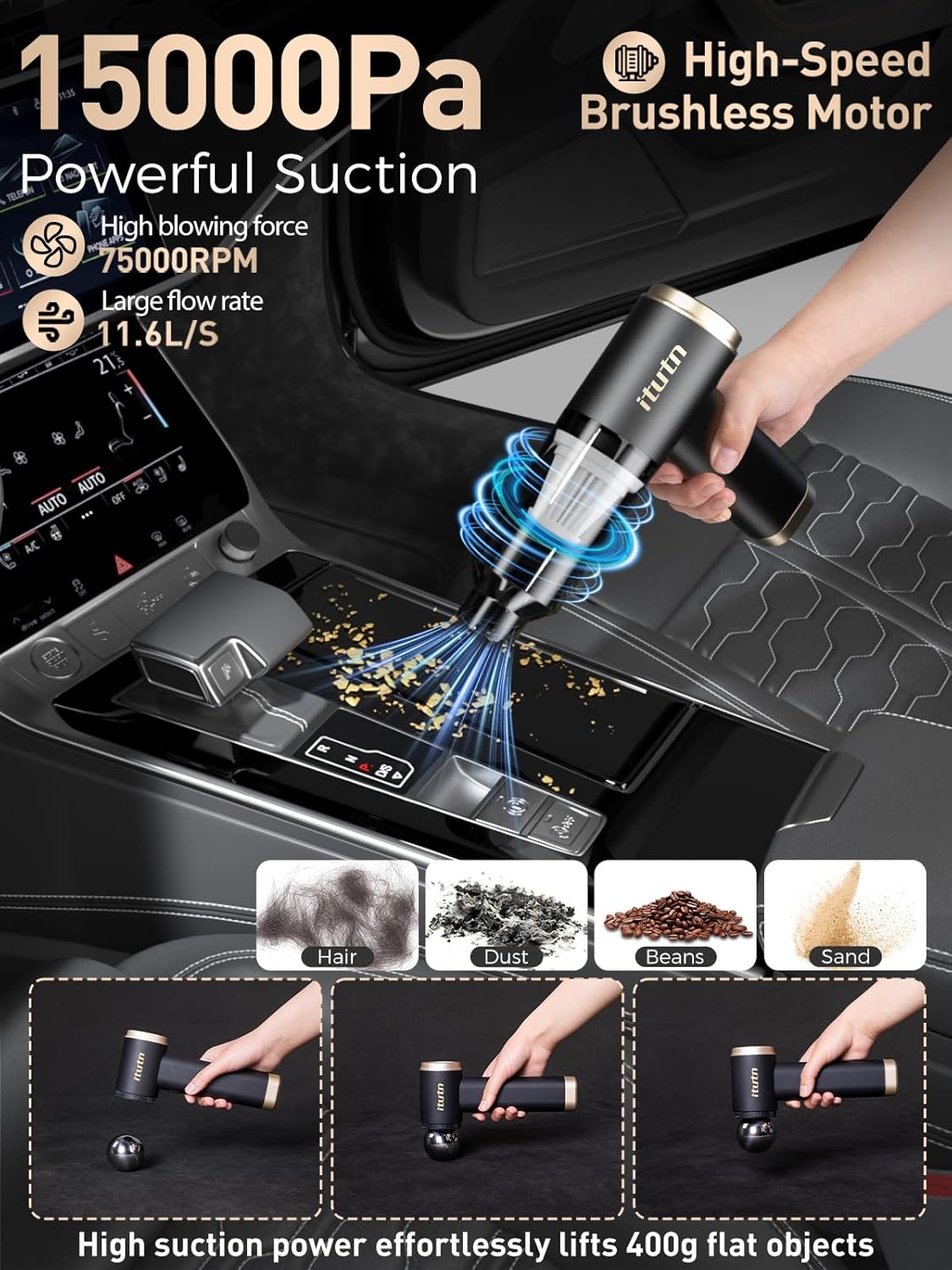 Mini Portable Vacuum for Car, Handheld Small Vacuum Cleaner