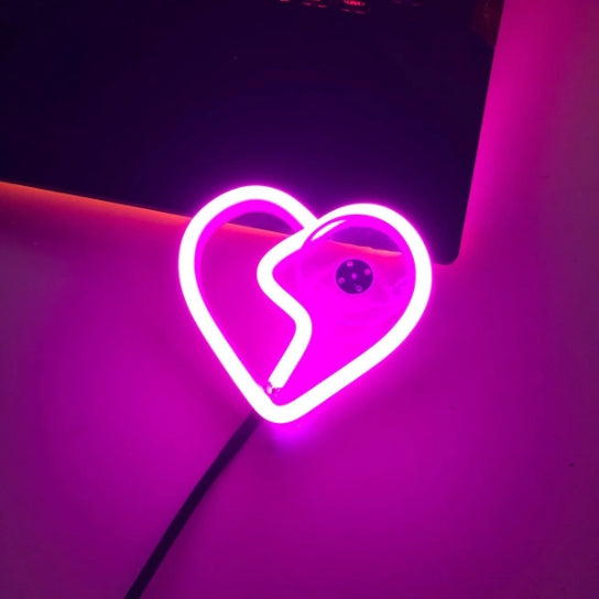 Car LED ambient light, triangular window light (blue heart pattern)