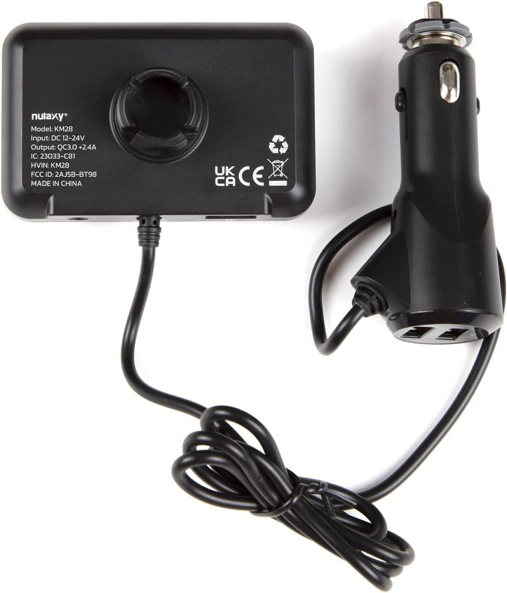 Bluetooth FM Transmitter for Car, Wireless Car Bluetooth V5.0 Adapter