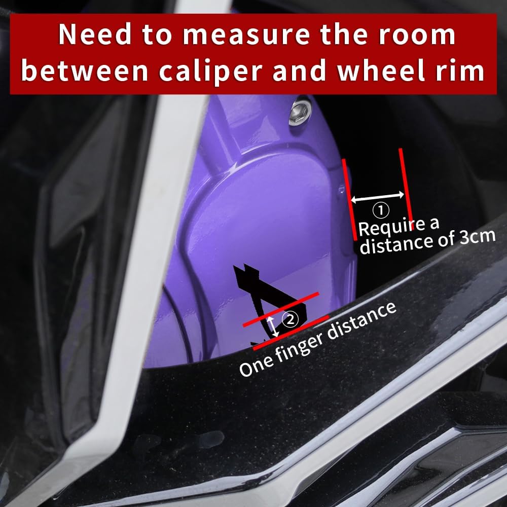 Car aluminum alloy special car special buckle screw fixed caliper cover (4PCS luxury upgrade version)