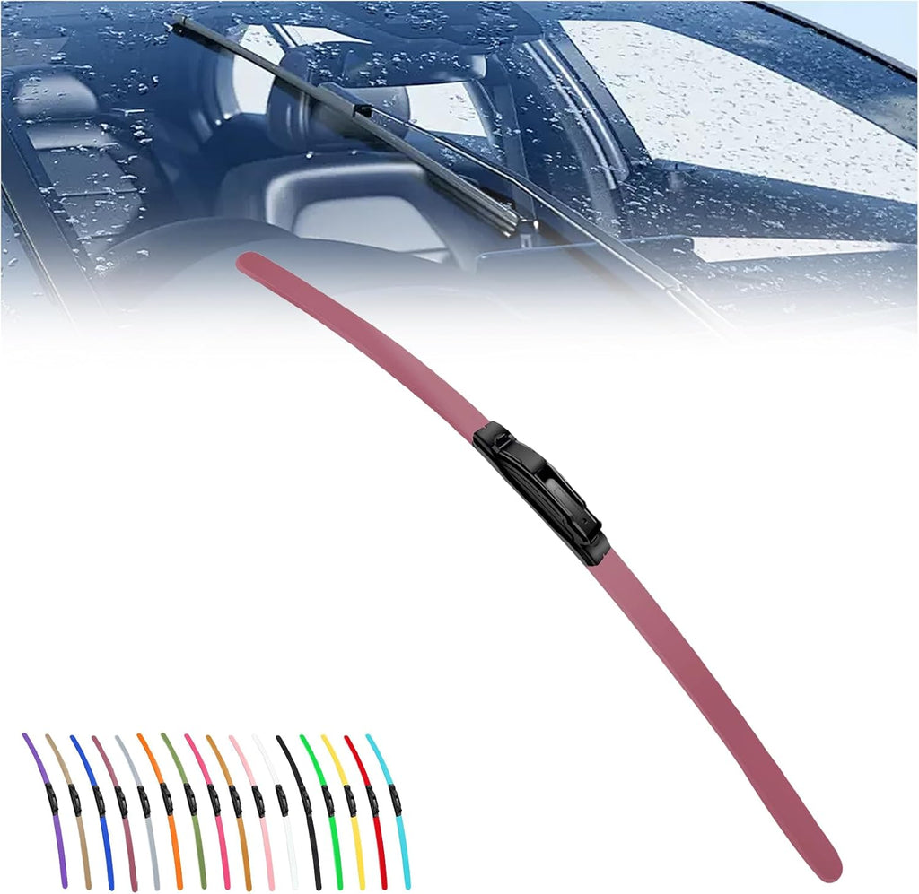 2025 New Colorful Boneless Silent Windshield Wipers  ,All Season Automotive Replacement Windshield Wipers Front Windshield Windshield Blade Window Wipers for Car