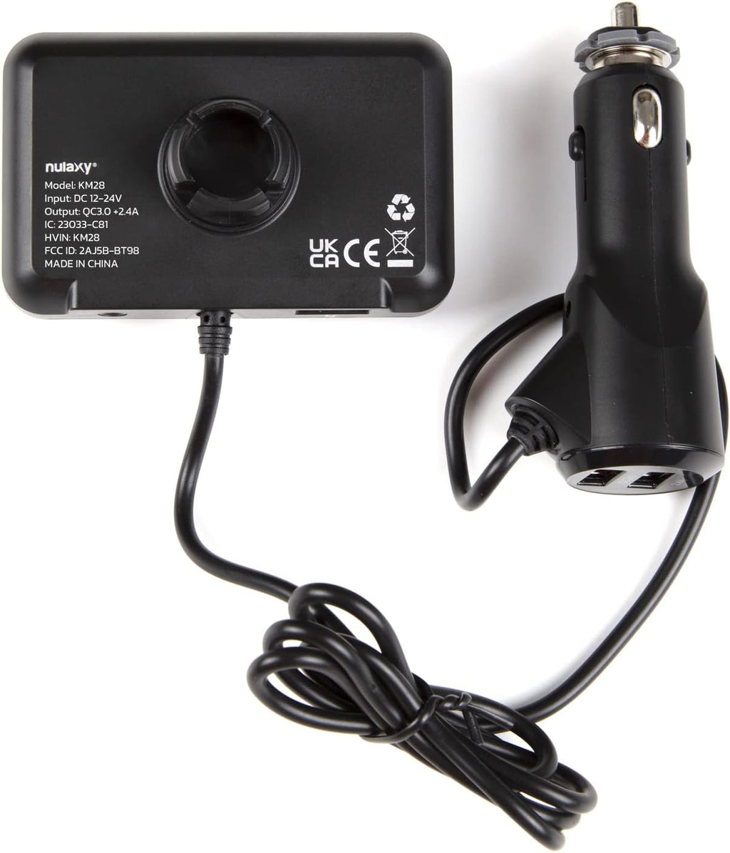 Bluetooth FM Transmitter for Car, Wireless Car Bluetooth V5.0 Adapter