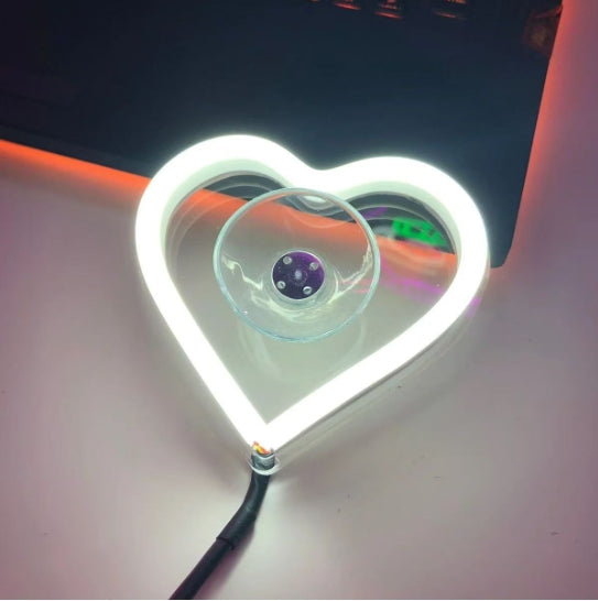 Car LED ambient light, triangular window light (blue heart pattern)