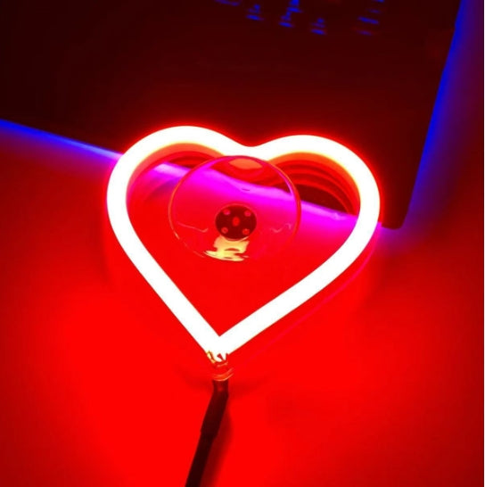 Car LED ambient light, triangular window light (blue heart pattern)