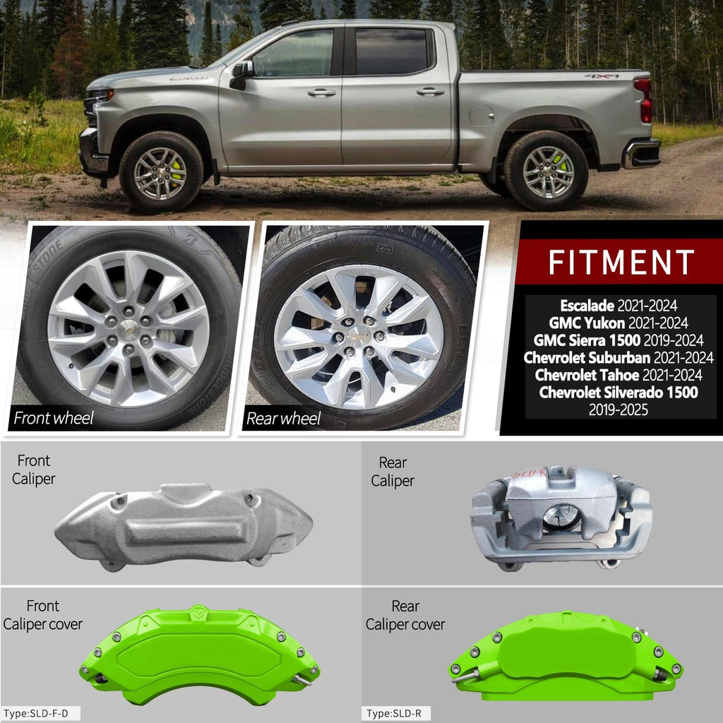 Car aluminum alloy special car special buckle screw fixed caliper cover (4PCS luxury upgrade version)