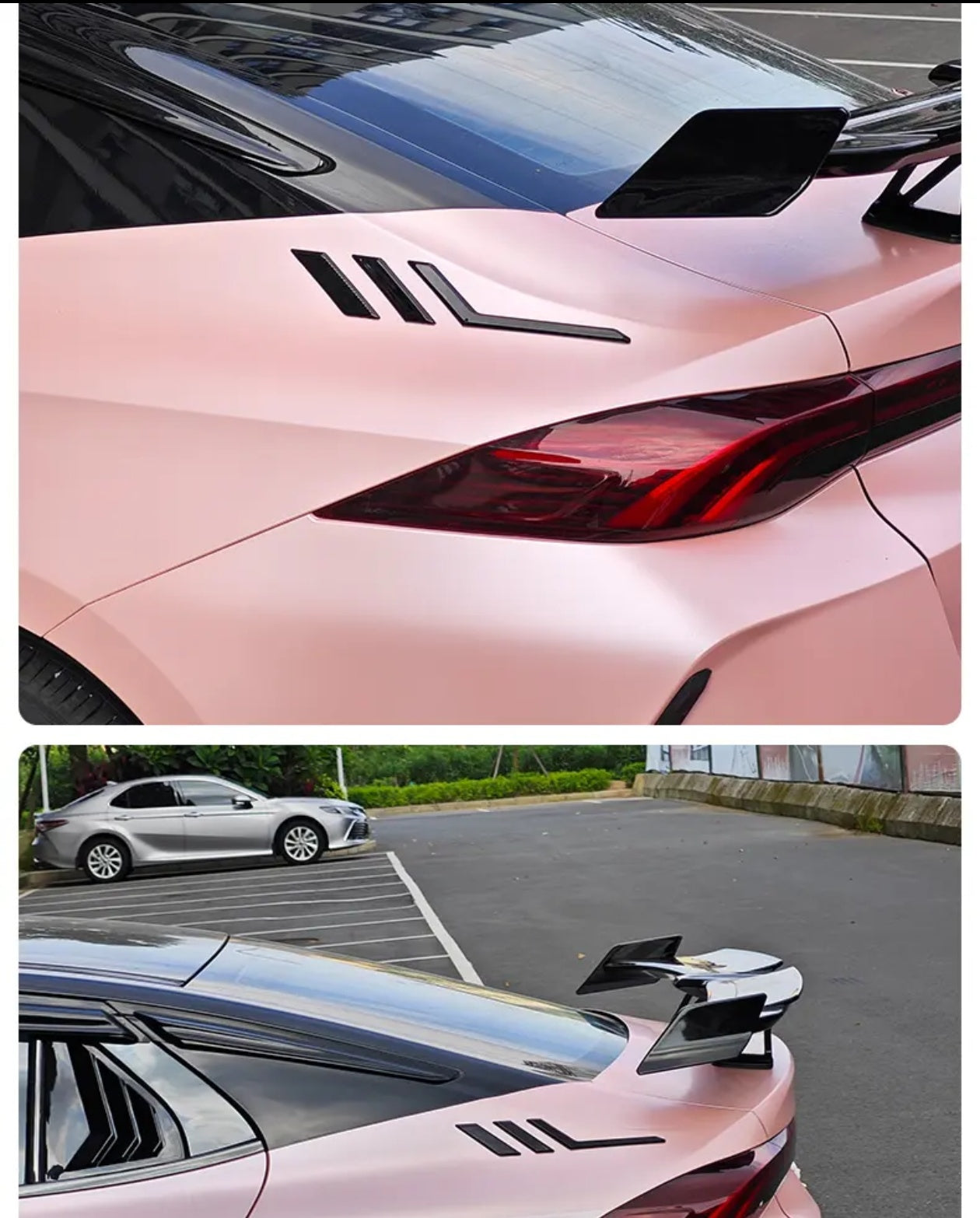 Rear window stickers, lace decoration, modified side wing side logo, sports body decoration stickers
