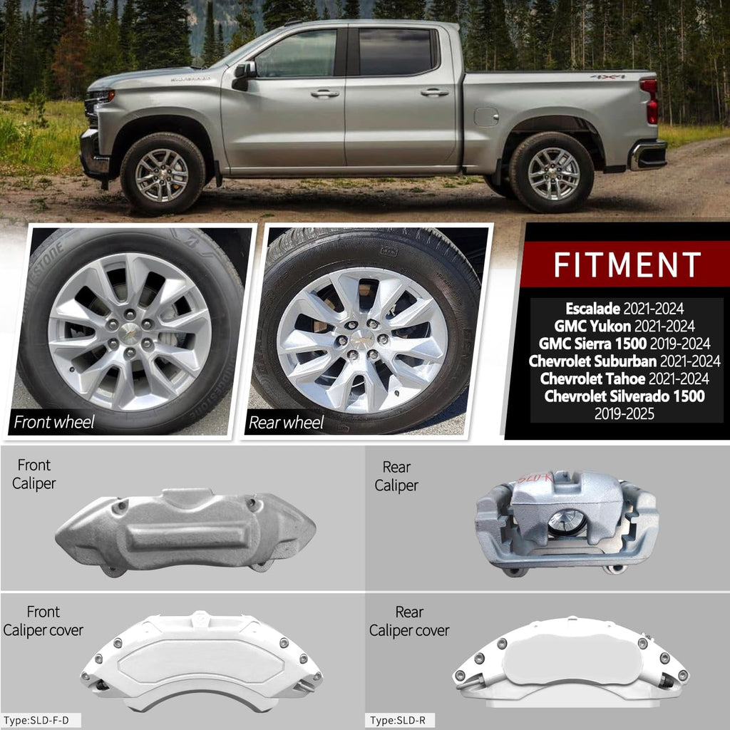 Car aluminum alloy special car special buckle screw fixed caliper cover (4PCS luxury upgrade version)