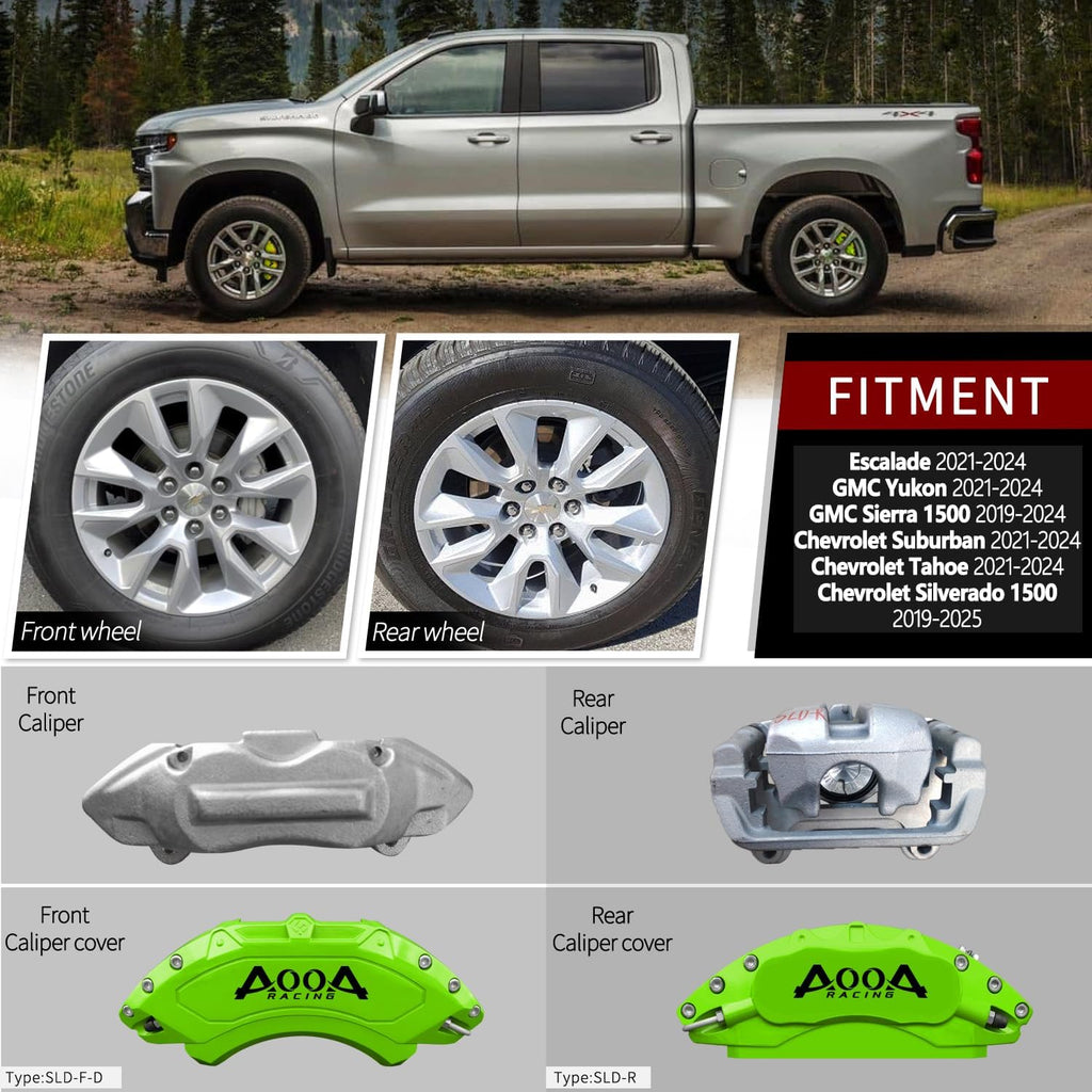 Car aluminum alloy special car special buckle screw fixed caliper cover (4PCS luxury upgrade version)