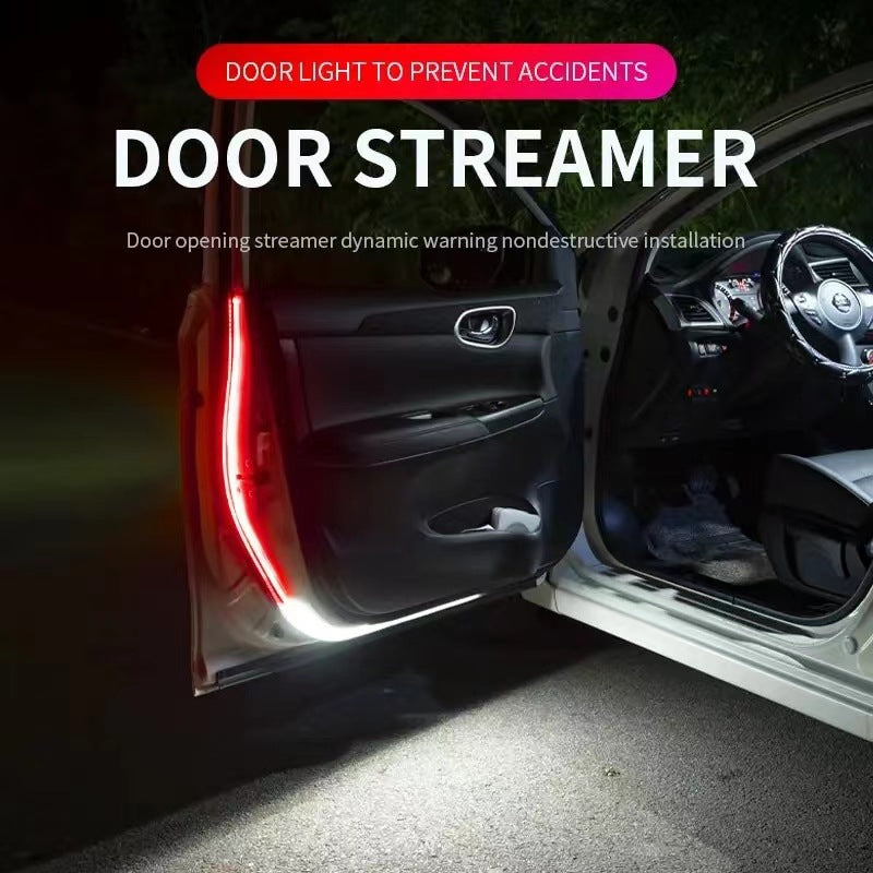 Car door welcome light flashing warning light