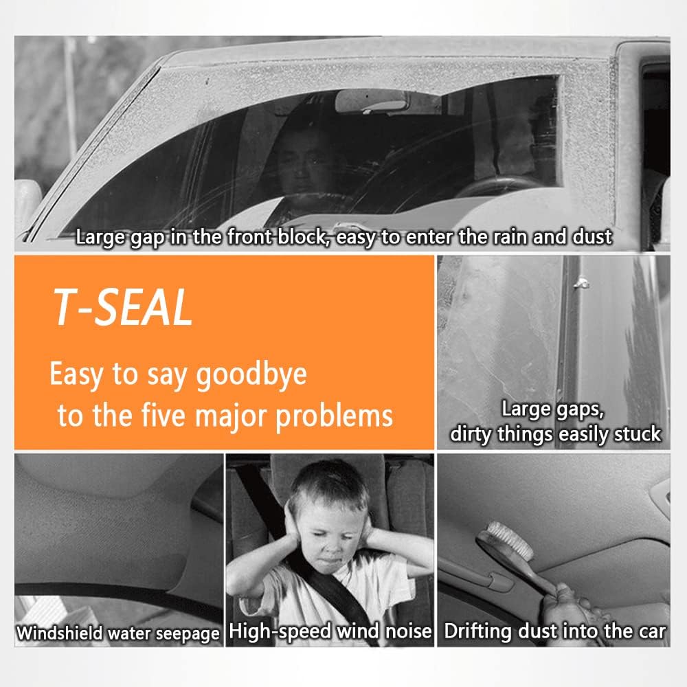 Cuttable  Seal Rubber Trim,Dust Proof&Weather Stripping for Windshield