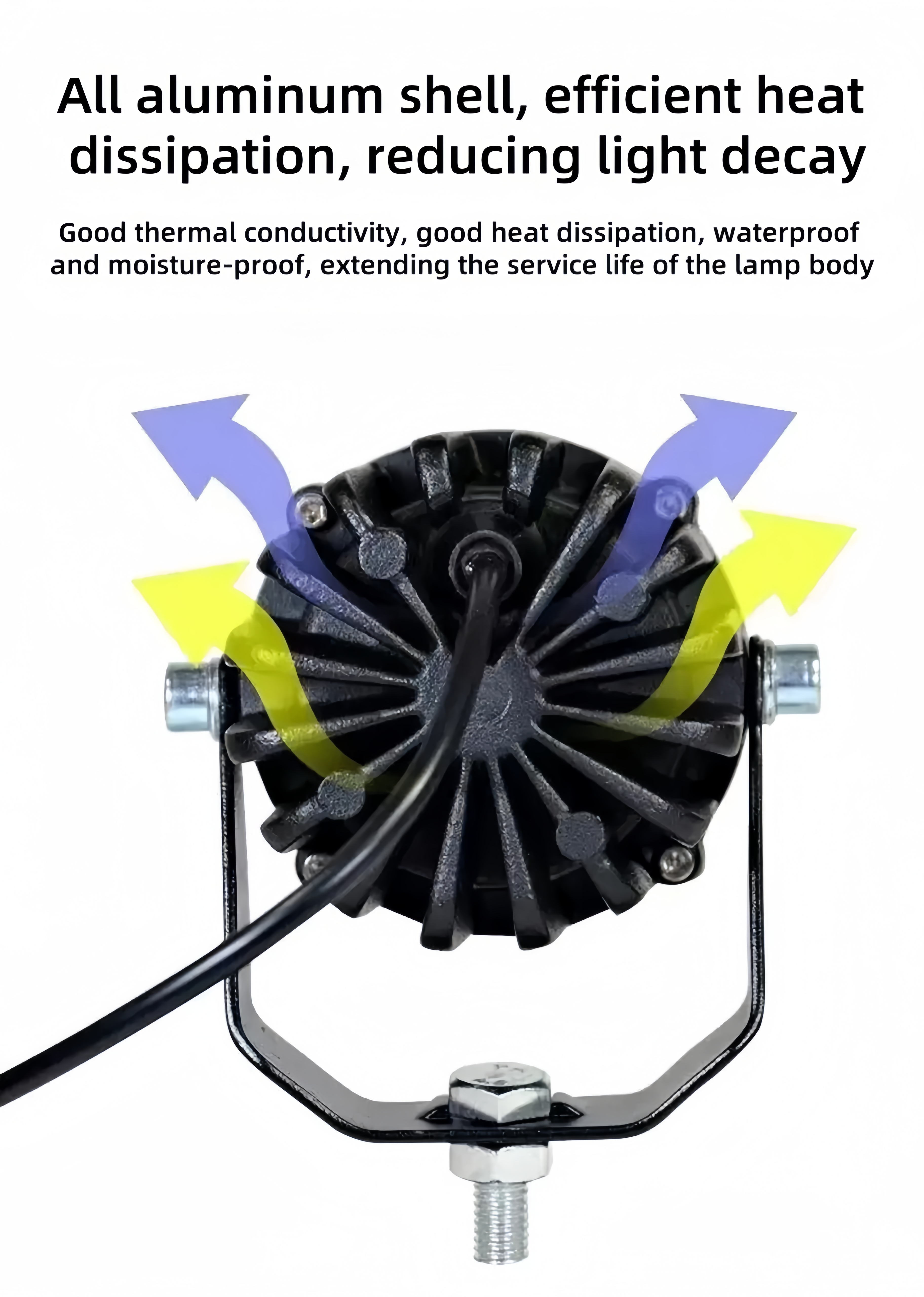 Car LED high beam laser large lens spotlight