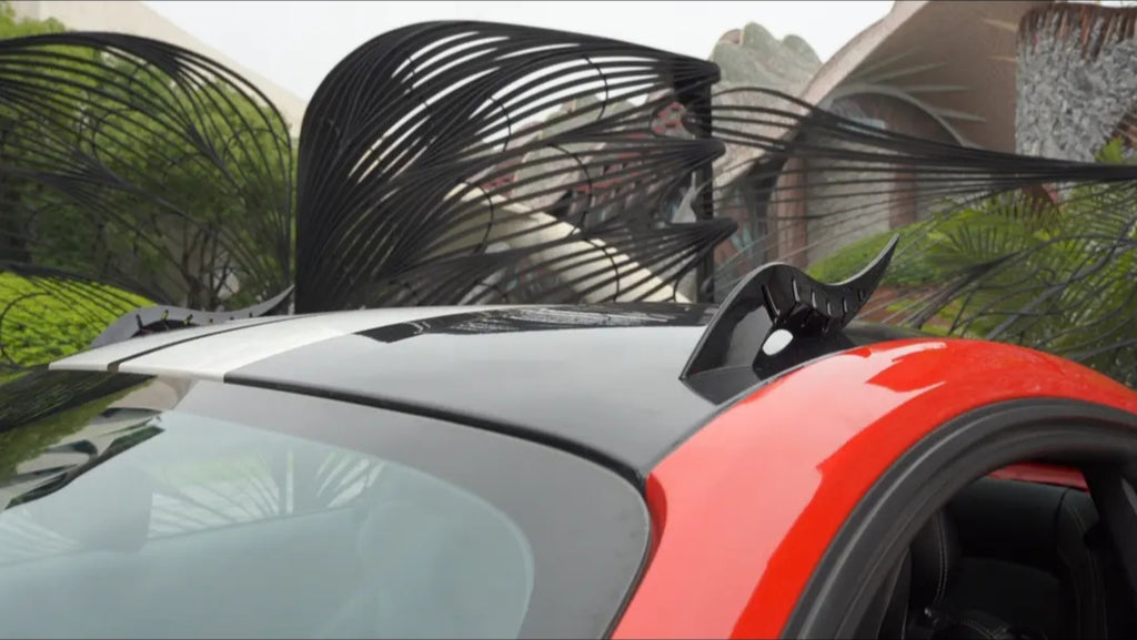 New dragon horn car exterior decoration,Arc light speed flow fin