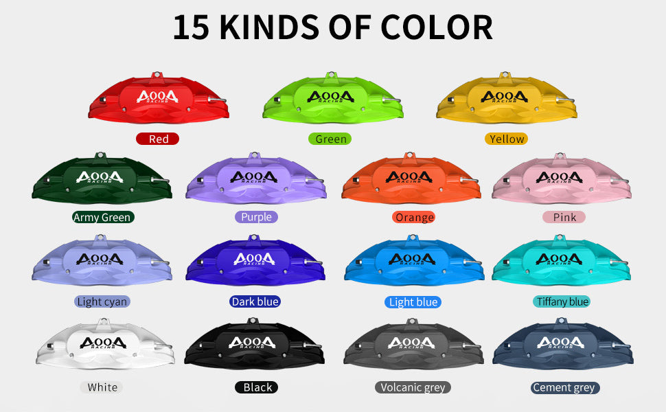 Automobile aluminum alloy caliper cover special car special buckle screw fixed caliper cover (4PCS)