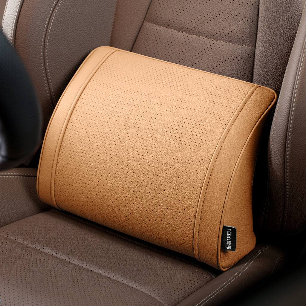 Luxury leather custom car headrest, car neck pillow, car seat lumbar cushion