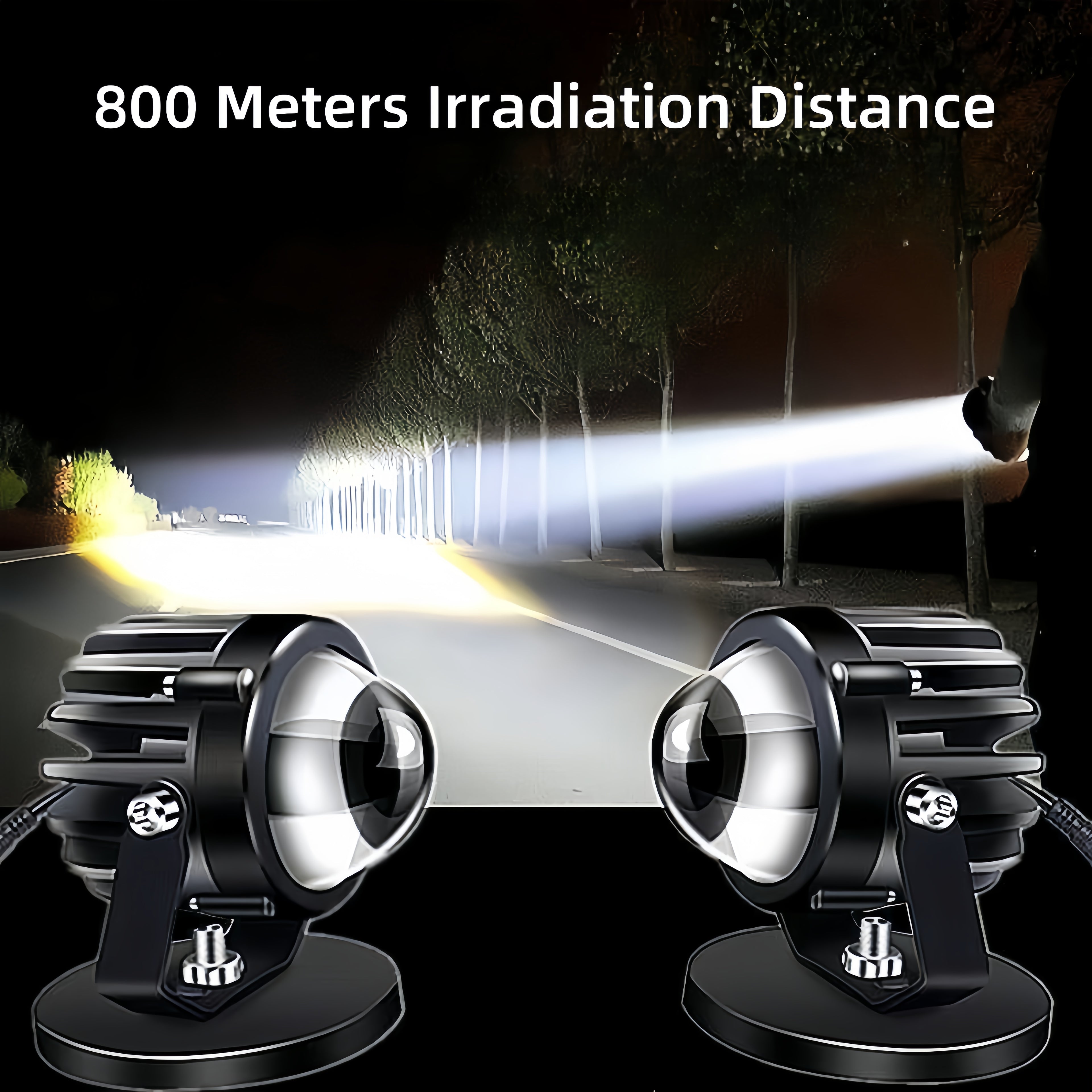 Car LED high beam laser large lens spotlight