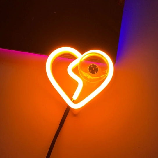 Car LED ambient light, triangular window light (blue heart pattern)