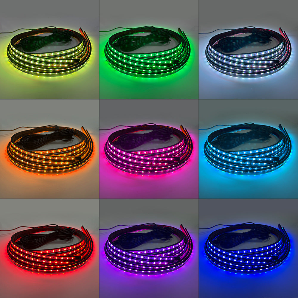 Car modification colorful voice-activated chassis lights