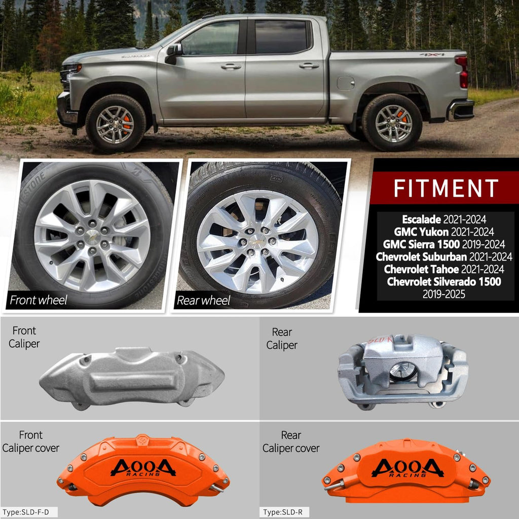 Car aluminum alloy special car special buckle screw fixed caliper cover (4PCS luxury upgrade version)